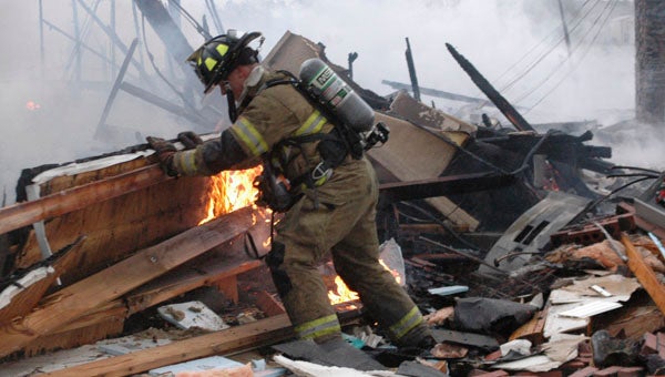 A fire destroyed a home in McCullough Thursday afternoon.