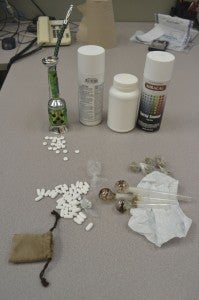 Officers recovered several drug-related items from Vickers' bedroom, including marijuana, meth and pseudoephedrine pills.