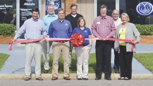 The Kirk Insurance Agency held its ribbon cutting Monday morning.|Photo by Allison Brown