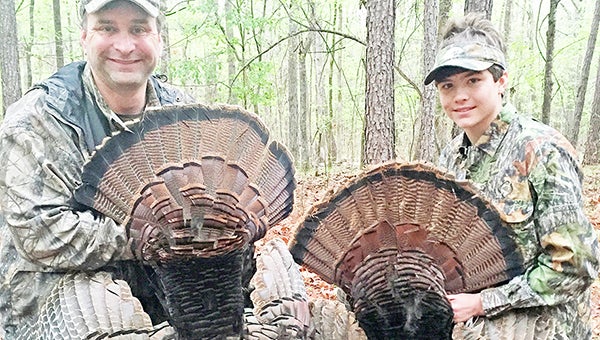Chuck Sykes, Director of the Alabama Wildlife and Freshwater Fisheries Division, had plenty of luck with his youth hunters during last year’s turkey season. Sykes and Johnny Adams managed to bag a double on a hunt in Macon County. | David Rainer photo
