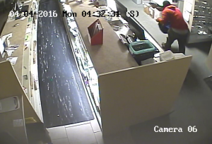 Shown is one of the burglars in the Buy-Rite Pharmacy. | Submitted photo